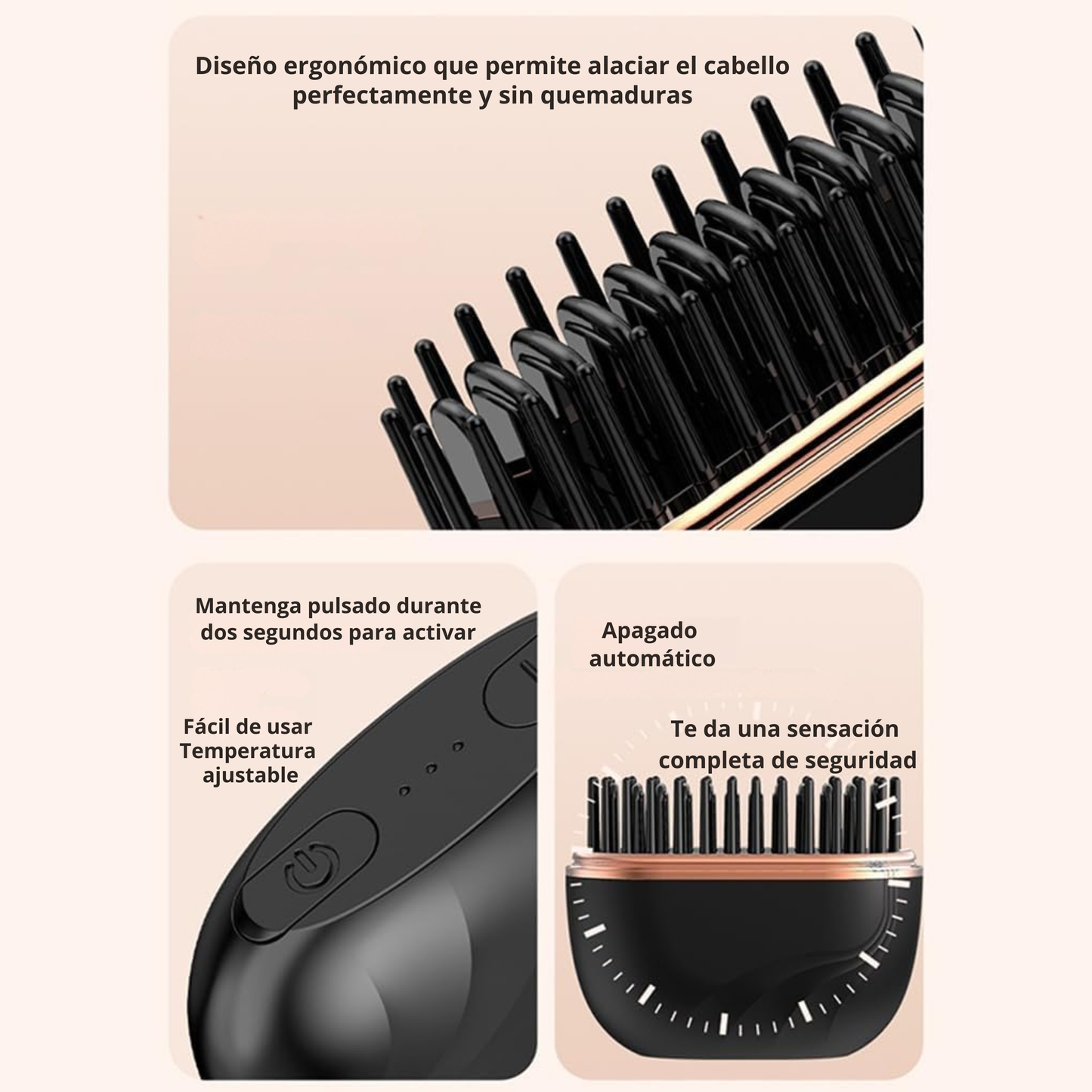 Mini Peine Alisador de Cabello Portatil